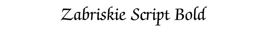 Zabriskie Script Bold