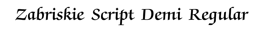 Zabriskie Script Demi Regular