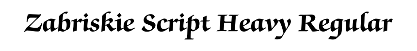 Zabriskie Script Heavy Regular