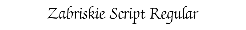 Zabriskie Script Regular