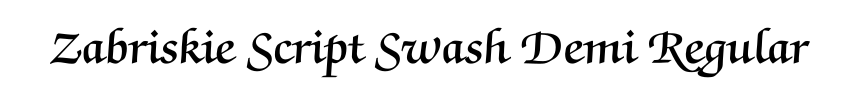 Zabriskie Script Swash Demi Regular