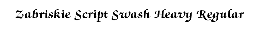 Zabriskie Script Swash Heavy Regular