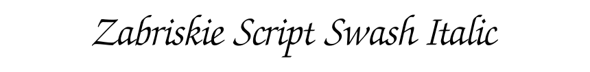 Zabriskie Script Swash Italic
