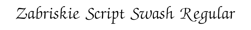 Zabriskie Script Swash Regular
