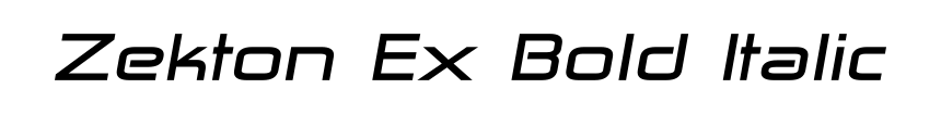 Zekton Ex Bold Italic