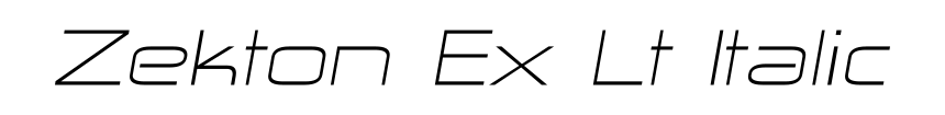 Zekton Ex Lt Italic