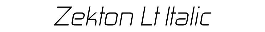 Zekton Lt Italic