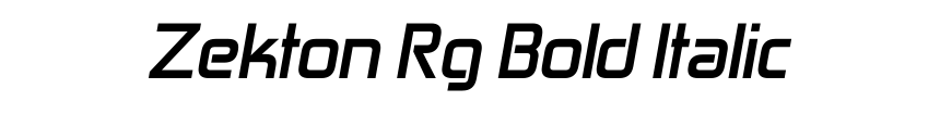 Zekton Rg Bold Italic
