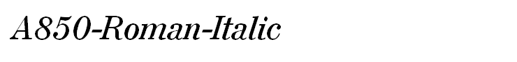 A850-Roman-Italic
