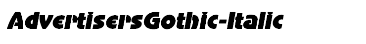AdvertisersGothic-Italic
