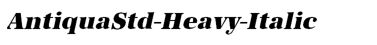AntiquaStd-Heavy-Italic