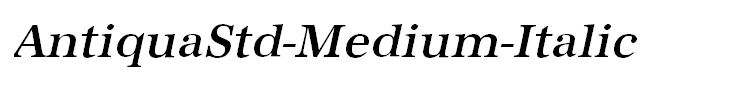 AntiquaStd-Medium-Italic