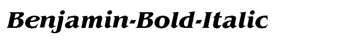 Benjamin-Bold-Italic