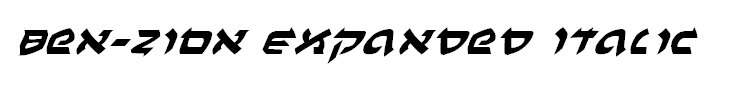 Ben-Zion Expanded Italic