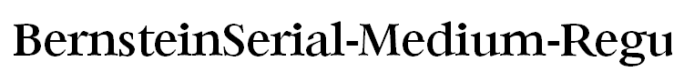 BernsteinSerial-Medium-Regular