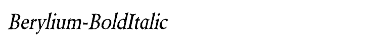 Berylium-BoldItalic