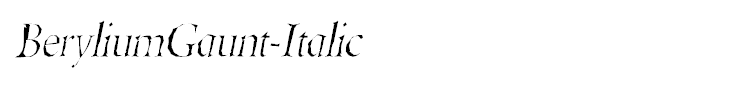 BeryliumGaunt-Italic