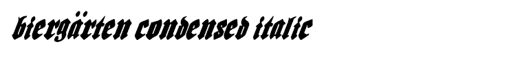 Biergärten Condensed Italic