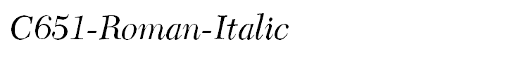 C651-Roman-Italic