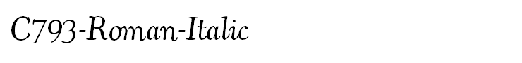 C793-Roman-Italic