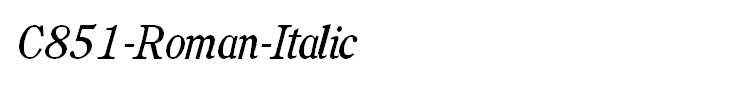 C851-Roman-Italic