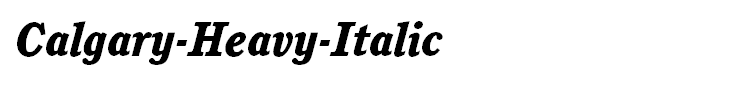 Calgary-Heavy-Italic