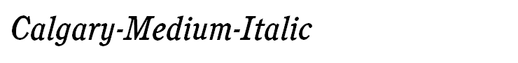Calgary-Medium-Italic