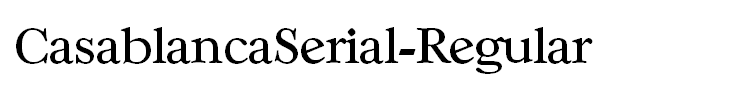 CasablancaSerial-Regular