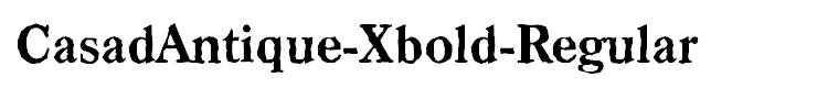 CasadAntique-Xbold-Regular