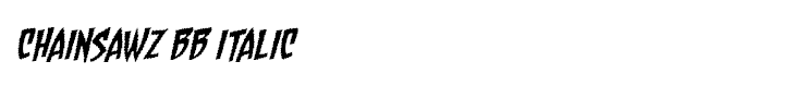 Chainsawz BB Italic