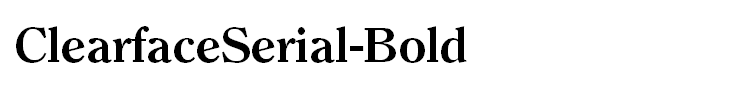 ClearfaceSerial-Bold