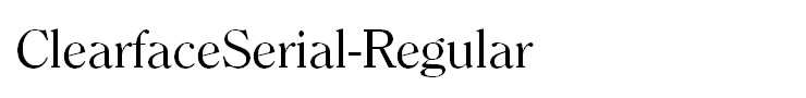 ClearfaceSerial-Regular