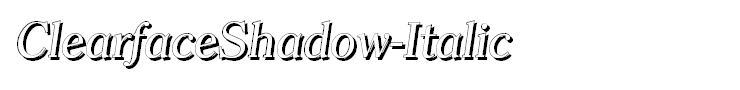 ClearfaceShadow-Italic