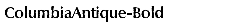 ColumbiaAntique-Bold