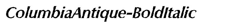 ColumbiaAntique-BoldItalic