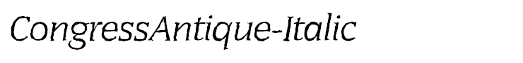 CongressAntique-Italic