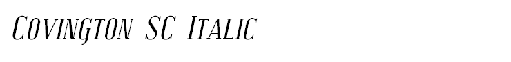 Covington SC Italic