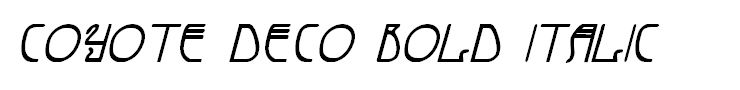 Coyote Deco Bold Italic