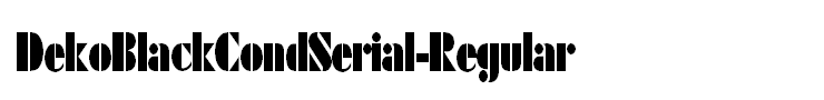 DekoBlackCondSerial-Regular