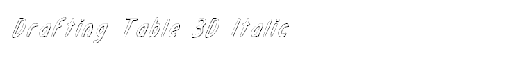 Drafting Table 3D Italic