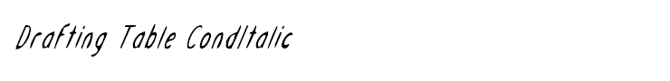 Drafting Table CondItalic
