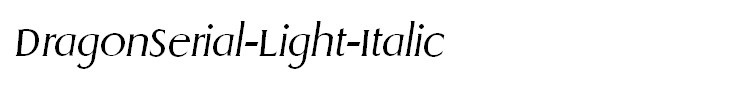 DragonSerial-Light-Italic