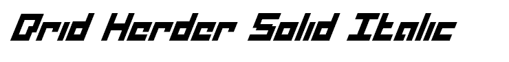 Drid Herder Solid Italic