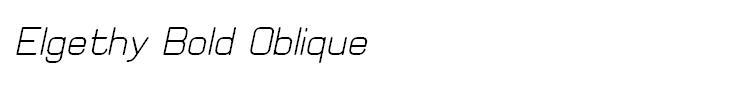 Elgethy Bold Oblique