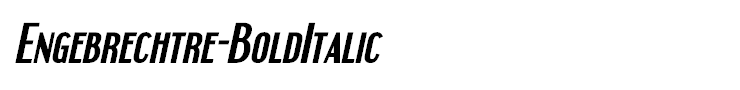 Engebrechtre-BoldItalic