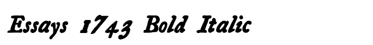 Essays 1743 Bold Italic