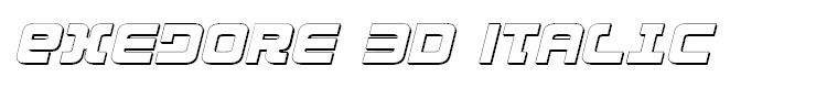 Exedore 3D Italic