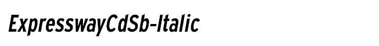 ExpresswayCdSb-Italic