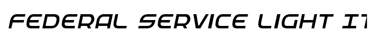 Federal Service Light Italic