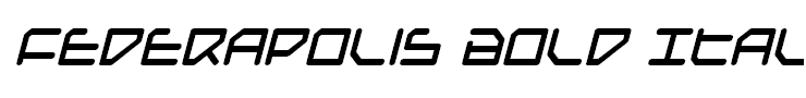Federapolis Bold Italic